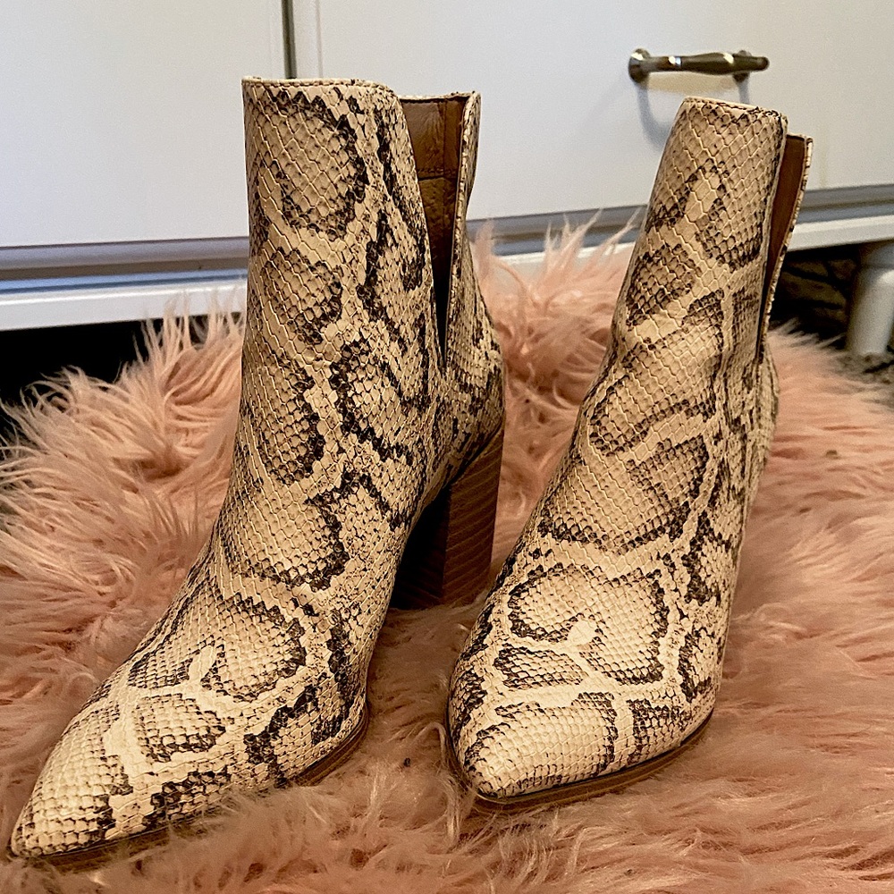 Steve Madden Snake Skin Booties